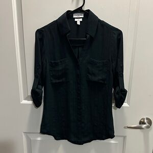 Express Deep Green Button Down Shirt